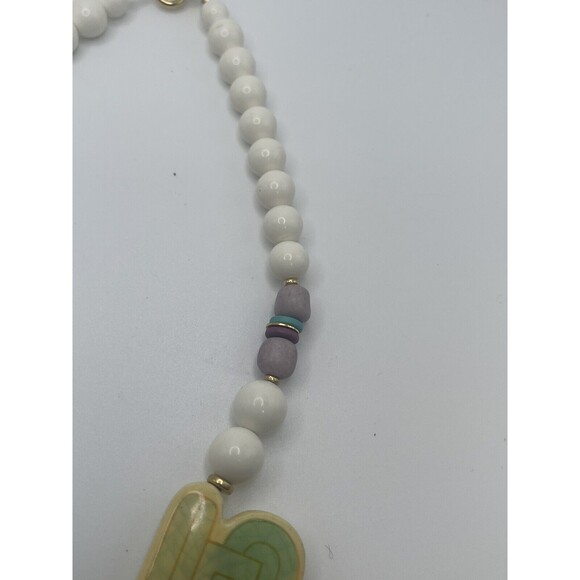 Vintage Artisan Genuine Ceramic Set Deco Style Necklace & Matching Earrings - Picture 8 of 9